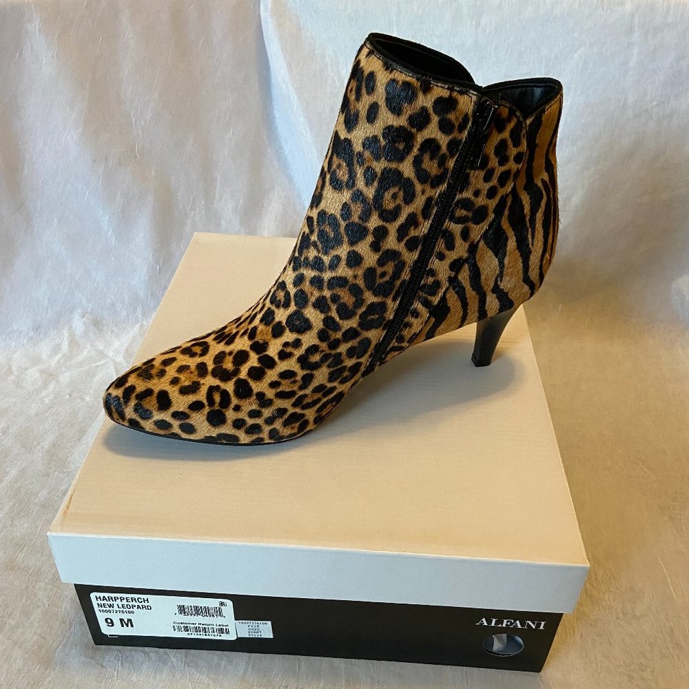 Women's Harpper Kitten-Heel Booties, Created for Macy's- Leopard